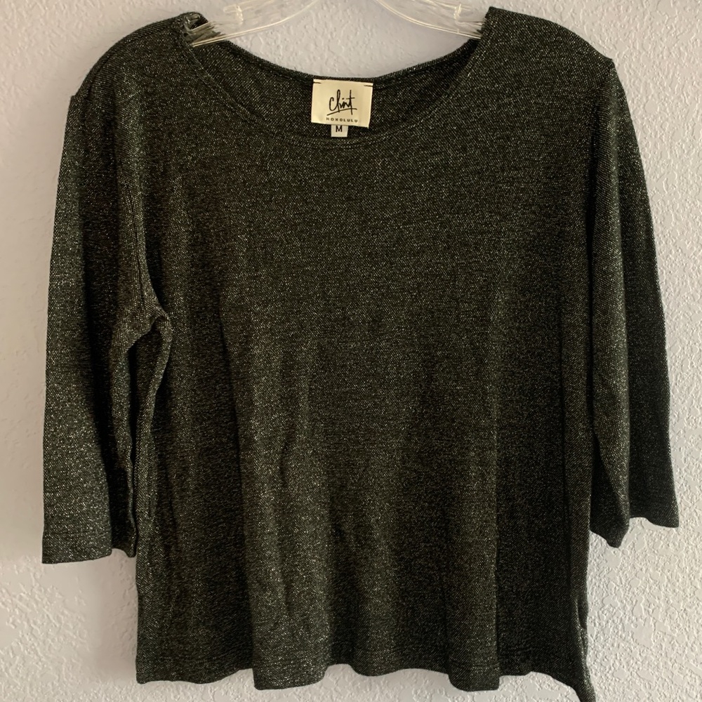 Black silver blouse